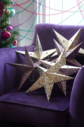 POUNDLAND LIFESTYLE paper stars on chair two for £1
