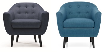 blue mid century chair comparison