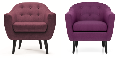 purple mid century chair comparison