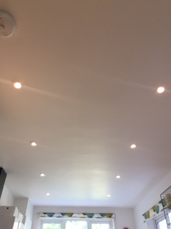 New ceiling lights on